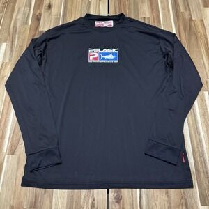 Pelagic Aquatek Sun Shirt Mens L Black Long Sleeve Sun Protection Fishing‎